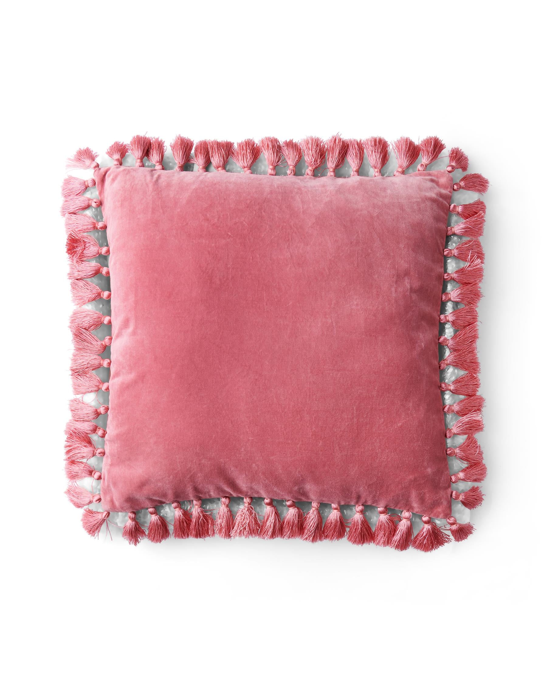 Cushion - Dusty Rose Velvet Tassel