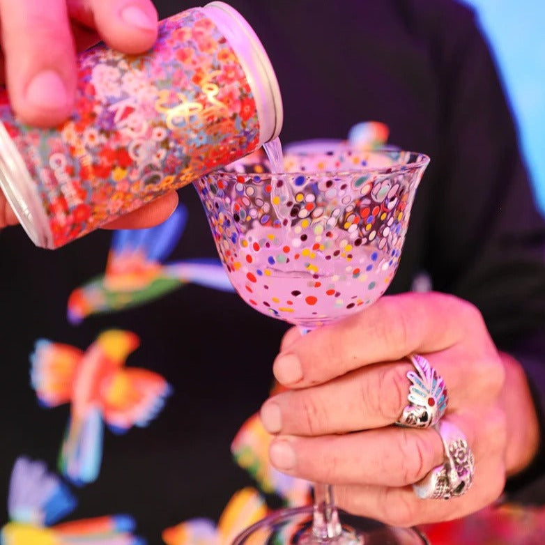 Party Speckle Glasses - Coupe Set of 2