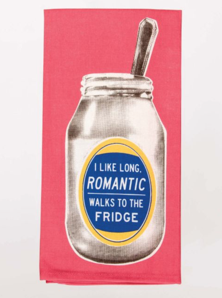 Tea Towel - Romantic Walks To The Fridge
