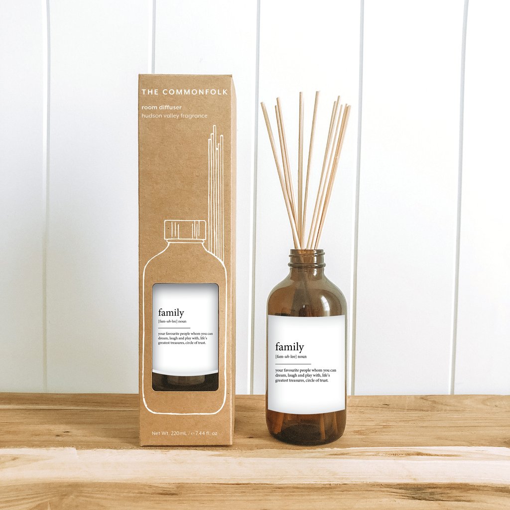 Diffuser Family Room Diffuser - Family Meaning – Eggplant & Poppy ~ Unique + Quirky Gifts