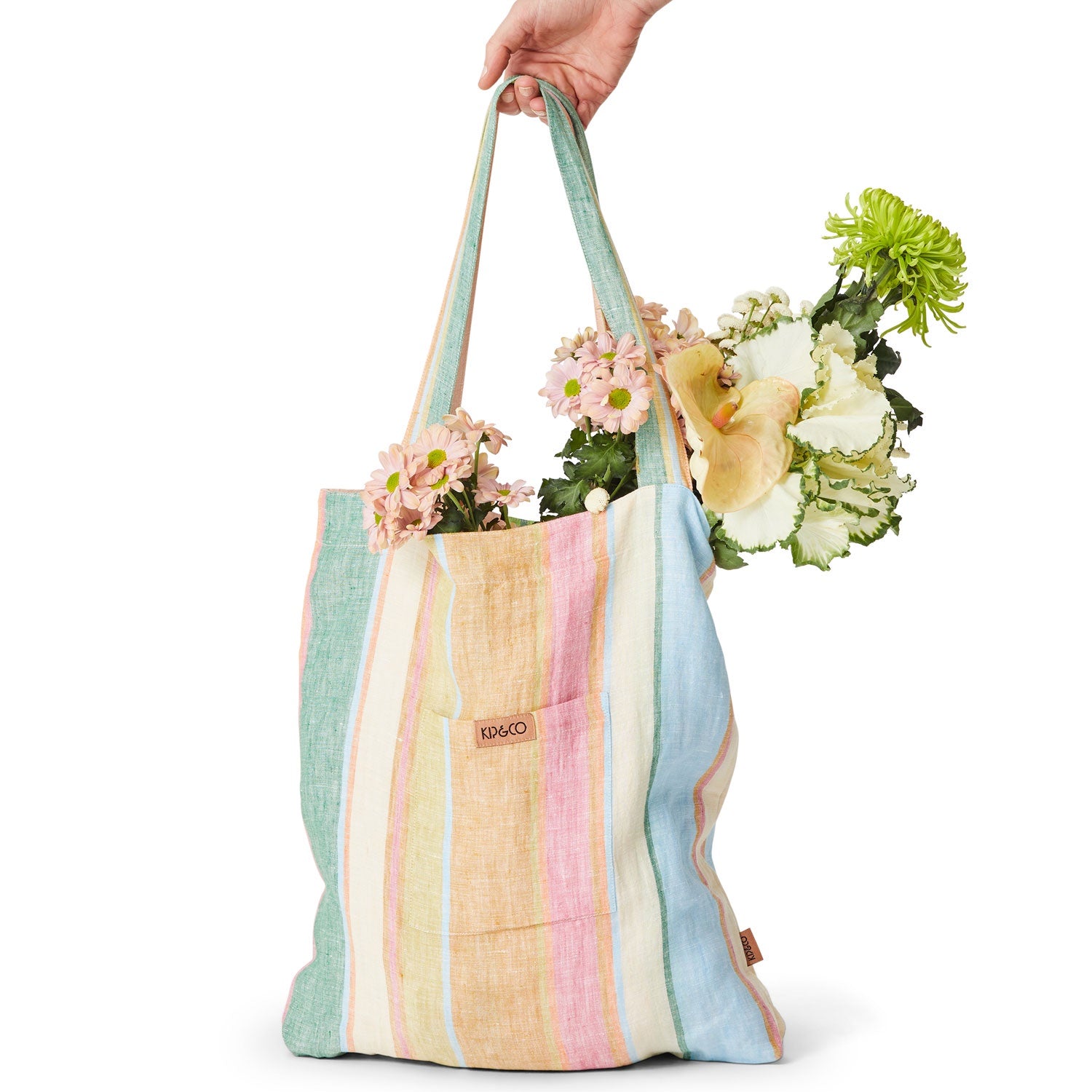 Linen Shopper Bag - Fez Stripe