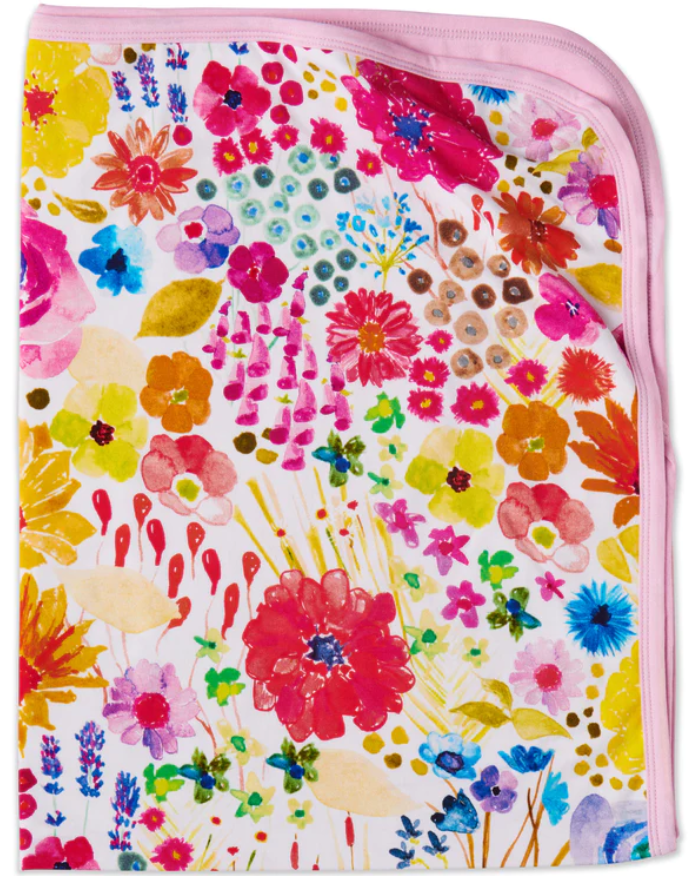 Organic Cotton Stroller Blanket - Field of Dreams In Colour