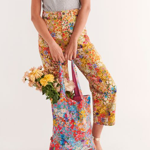 Linen Shopper Bag - Forever Floral