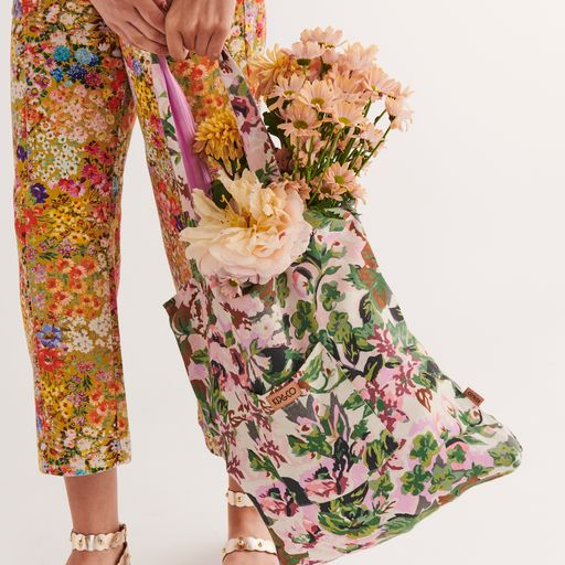 Linen Shopper Bag - Garden Path Floral