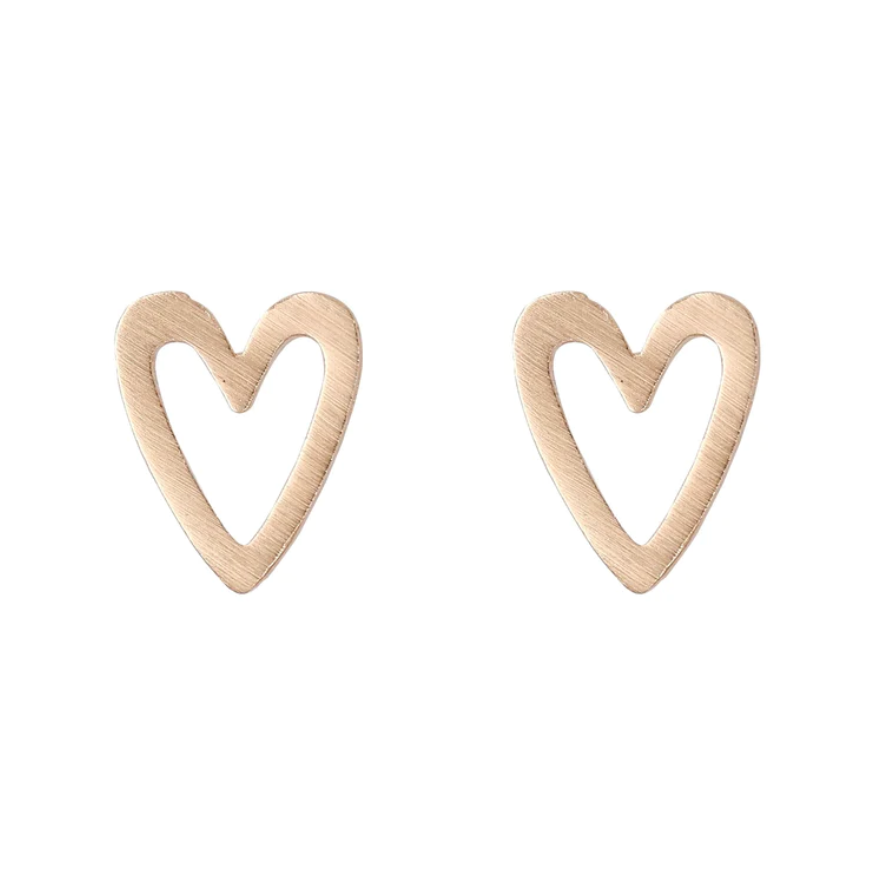 Earring - Heart Stencil (Rose Gold)