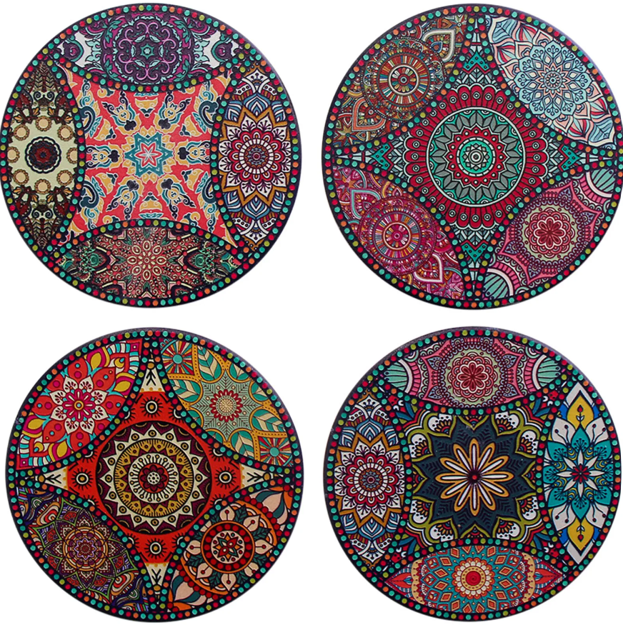 Ceramic Coasters - Hippie Colour