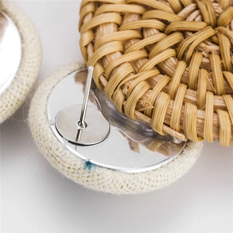 Pineapple Rattan Earrings