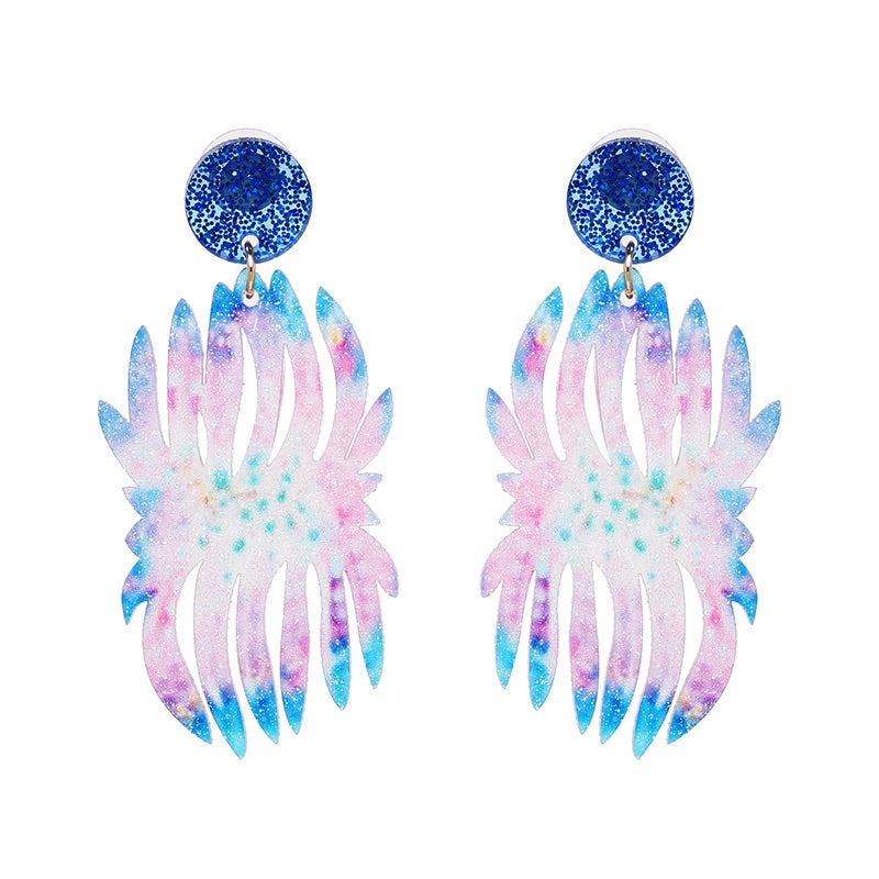 Coral Burst Earrings