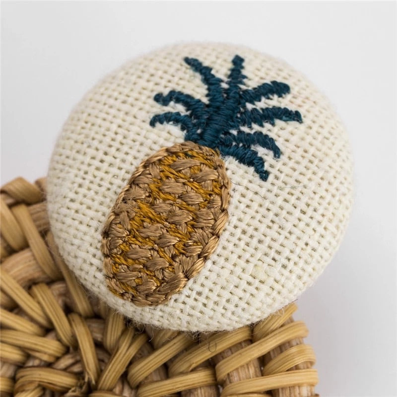 Pineapple Rattan Earrings