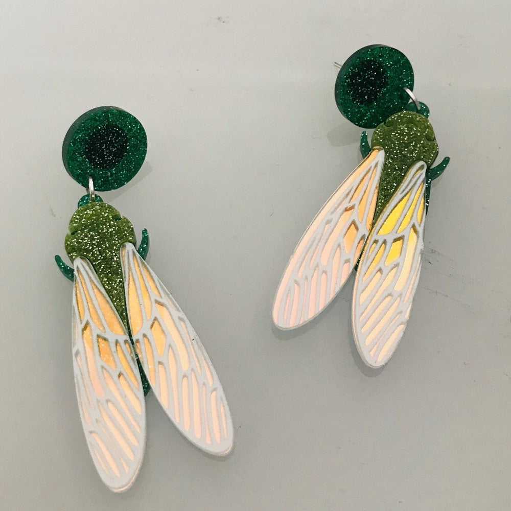 Glitter Cicada Earrings