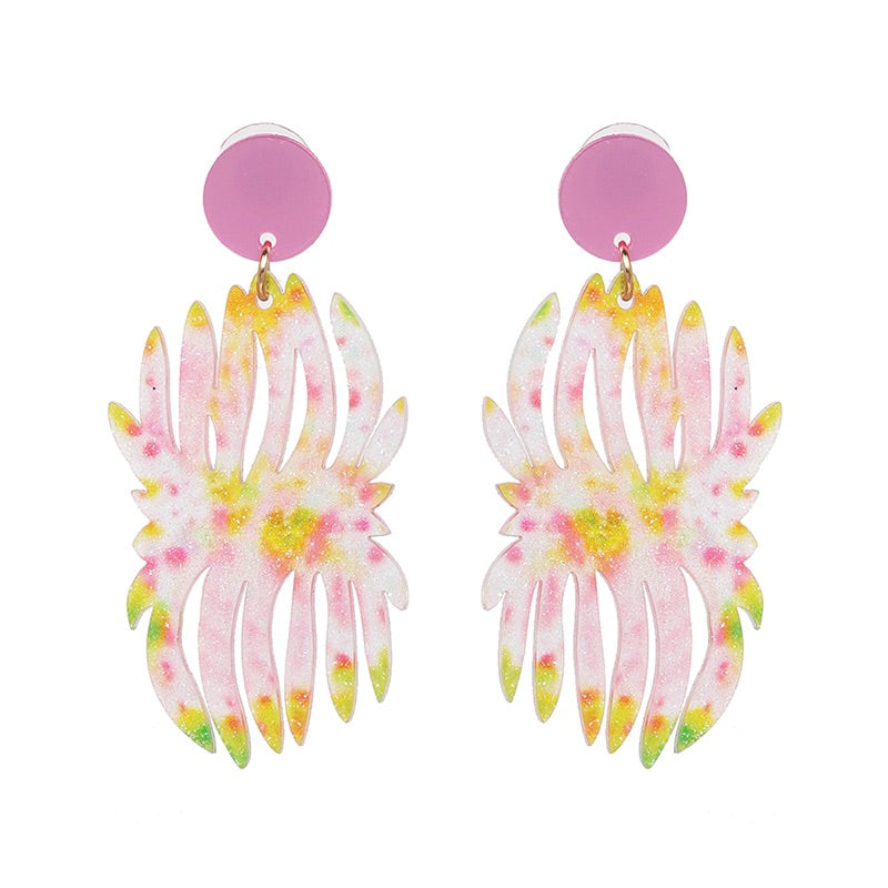 Coral Burst Earrings