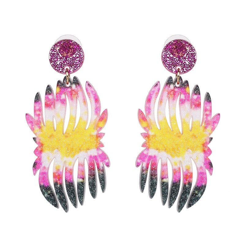 Coral Burst Earrings