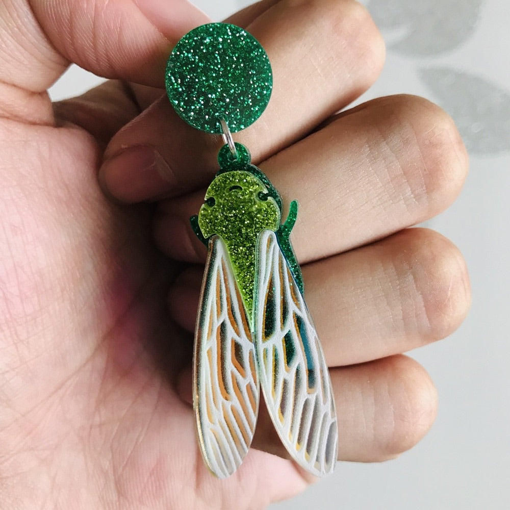 Glitter Cicada Earrings