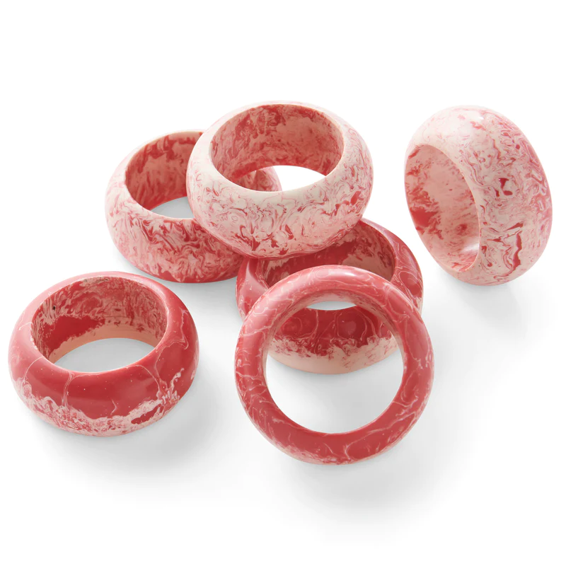 Napkin Rings - Pink Marble