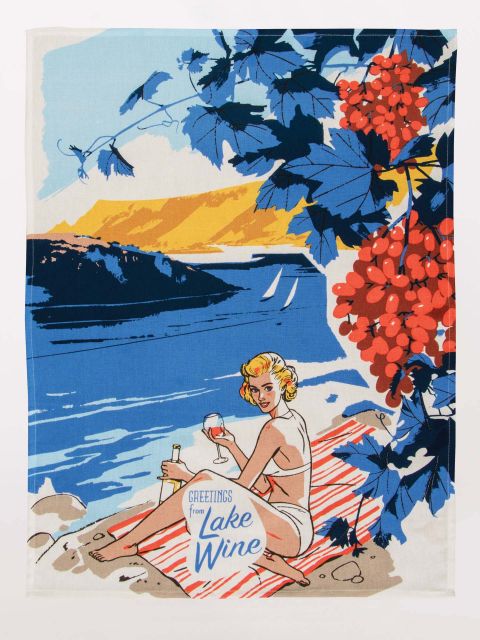 Tea Towel - Lake Wine