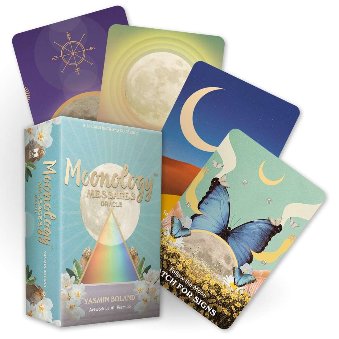 Oracle Message Gift Moonology Messages Oracle Cards – Eggplant & Poppy ~ Unique + Quirky Gifts