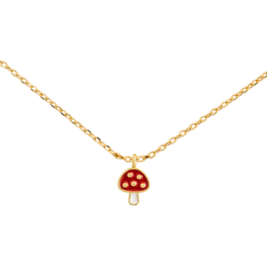 Necklace - Mushroom Red