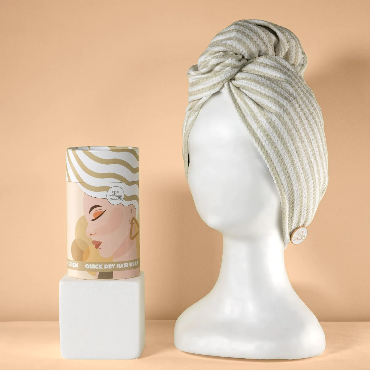 Quick Dry Hair Wrap - Oatmeal