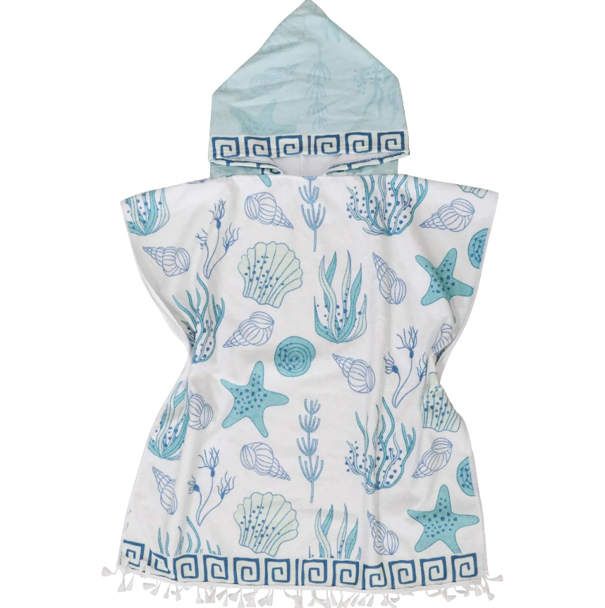 Kids Poncho - Ocean