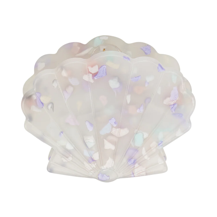 Hair Claw - Shell - Pearl Confetti – Eggplant & Poppy ~ Unique + Quirky ...