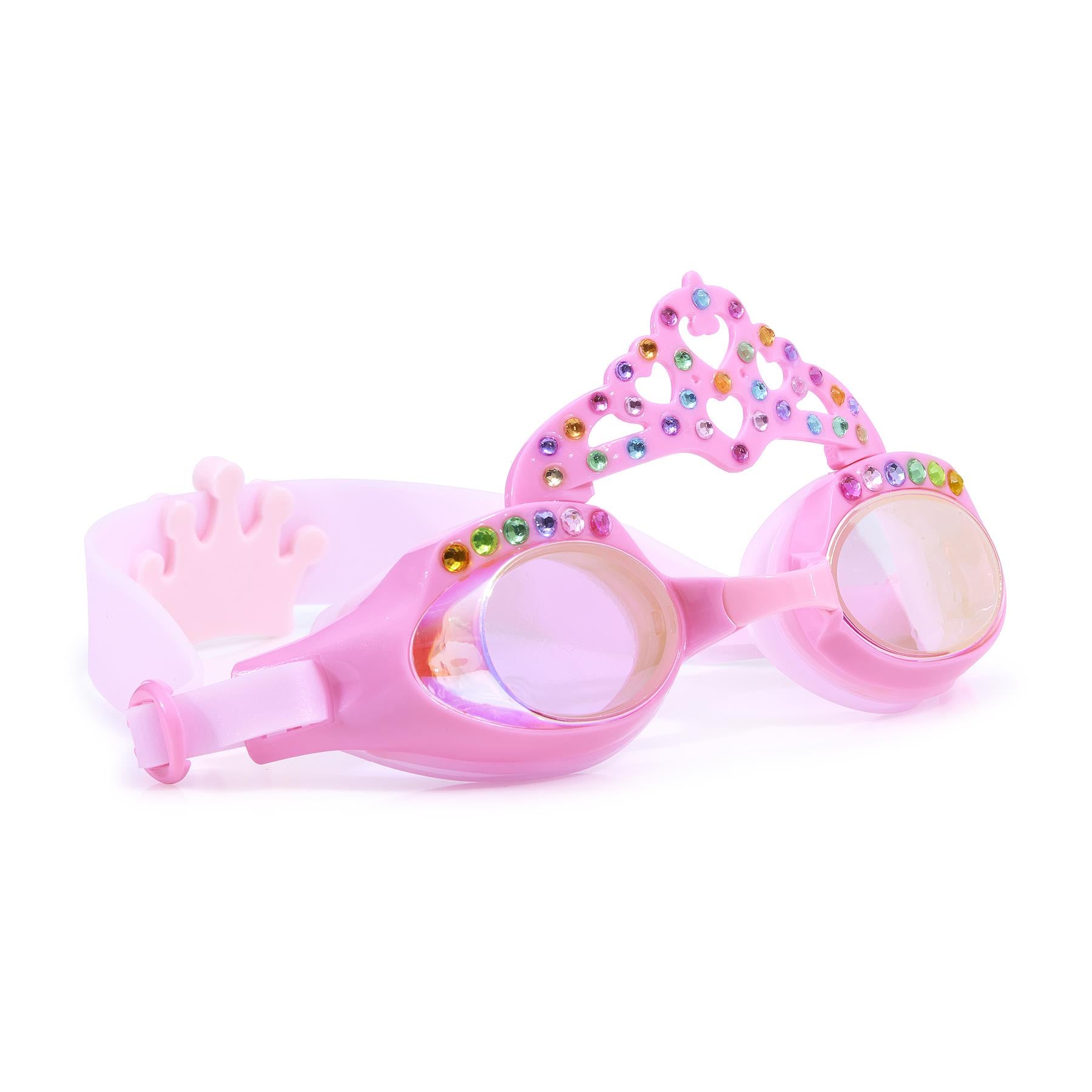 Swim Goggles - Princess Crown Peachy Pink