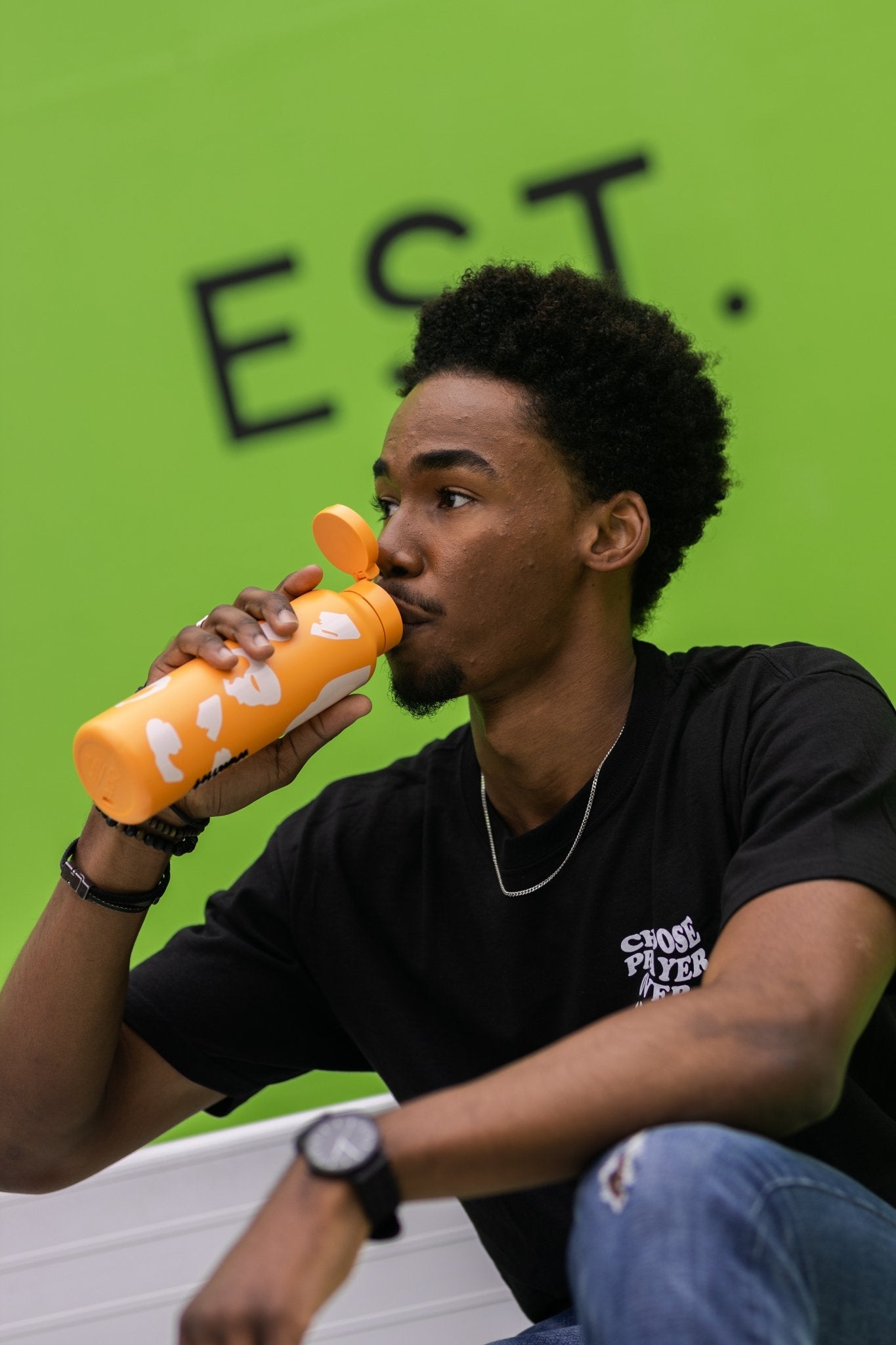 Worthy Drink Bottle - Retro Orange