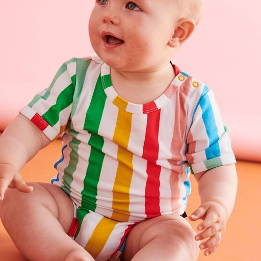 Baby Romper - Retro Stripes