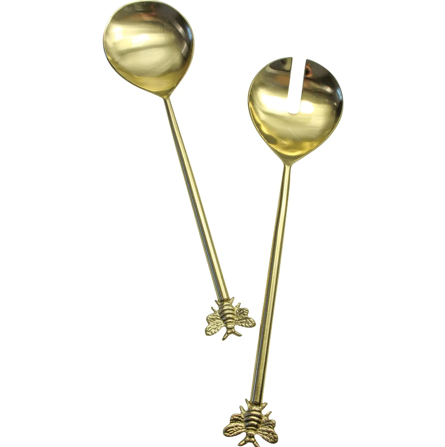 Salad Server Bee Eggplant & Poppy Unique + Quirky Gifts