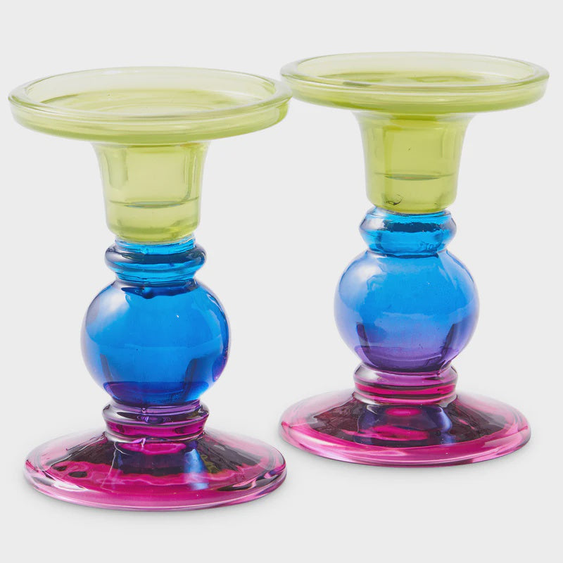 Sapphire Delight Candlestick - set of 2