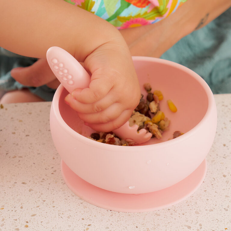 Silicone Suction Bowl - Iced Blue