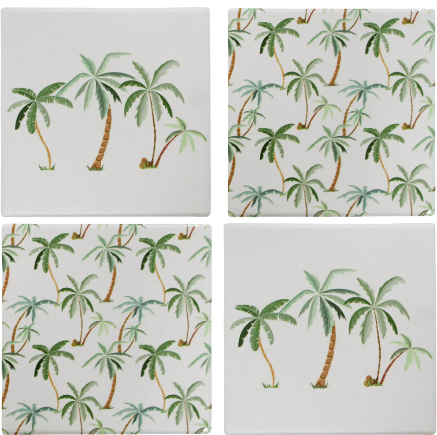 Ceramic Coasters - Soft Palms