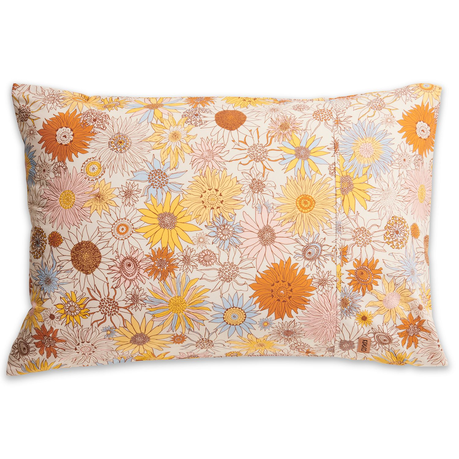 Organic Cotton Pillowcase - Sunflower Happy