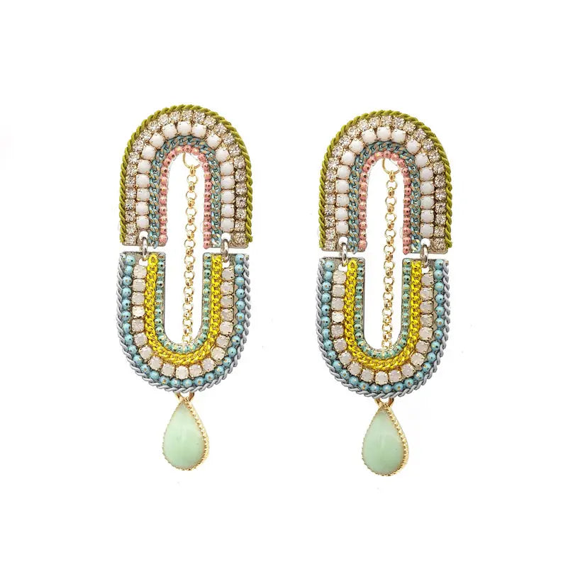 Crystal Chain Earrings